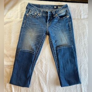 Miss Me Skinny Jeans Women’s 27 JP5521S Button Flap Back Pocket Bling